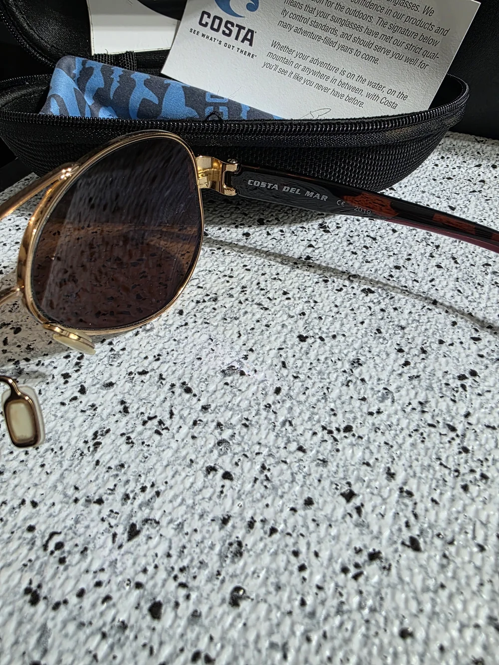 Costa Aviator Sunglasses in Gold with Mirrored Lenses